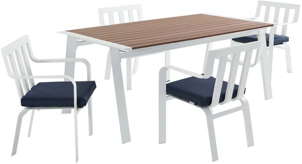 black and white dining set Modway Furniture Dining Sets White Navy