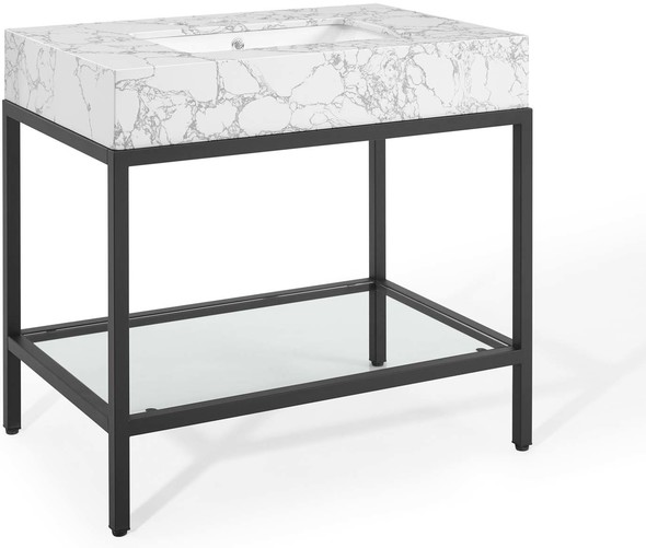 basin vanity design Modway Furniture Vanities Black White