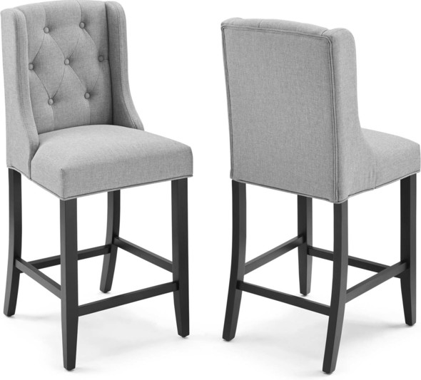 gray bar stools set of 4 Modway Furniture Bar and Counter Stools Light Gray