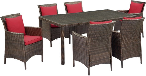 out door patio swing Modway Furniture Sofa Sectionals Brown Red