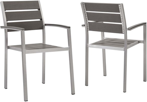 modern contemporary dining chairs Modway Furniture Bar and Dining Silver Gray