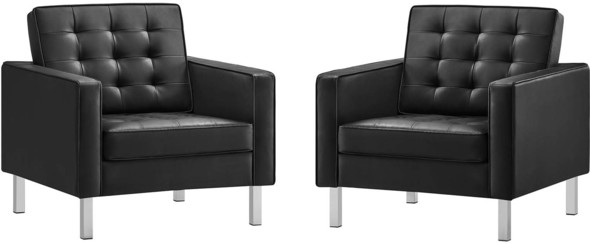 accent swivel chairs for living room Modway Furniture Sofas and Armchairs Chairs Silver Black