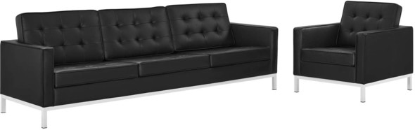 pit couch ikea Modway Furniture Sofas and Armchairs Silver Black