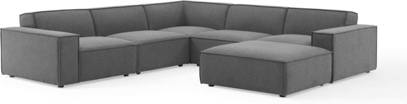 blue green velvet sofa Modway Furniture Sofas and Armchairs Charcoal