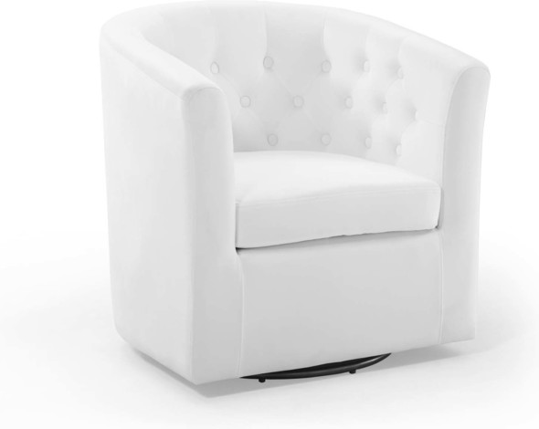 velvet swivel accent chair Modway Furniture Sofas and Armchairs White