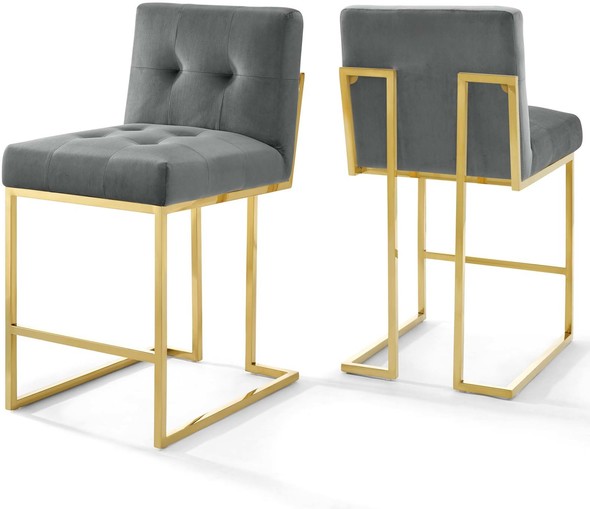 bar stools with matching chairs Modway Furniture Bar and Counter Stools Gold Charcoal