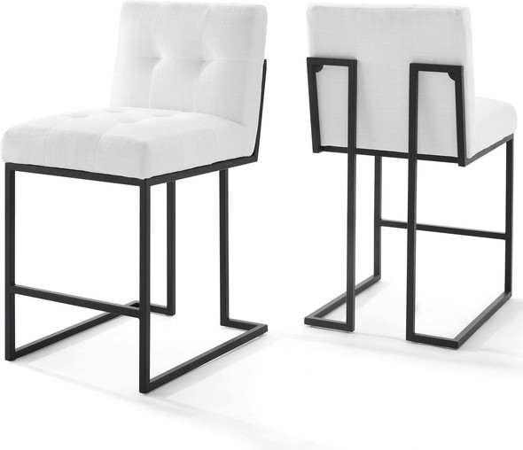 leather swivel bar stools with backs Modway Furniture Bar and Counter Stools Black White