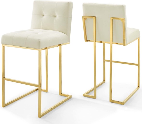 adjustable swivel bar stools with backs Modway Furniture Bar and Counter Stools Gold Ivory