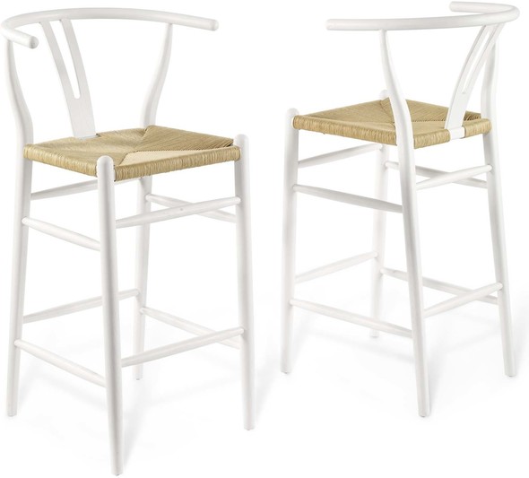 swivel bar stools with backs and legs Modway Furniture Bar and Counter Stools White