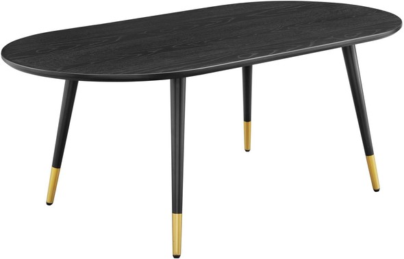 modern coffee table rectangle Modway Furniture Tables Black