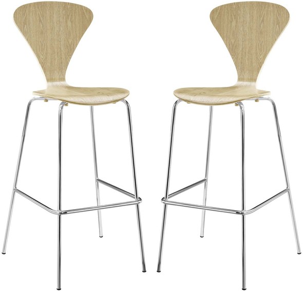 bar stools with backs bar height Modway Furniture Bar and Counter Stools Bar Chairs and Stools Natural