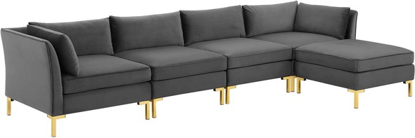 navy blue sectional living room Modway Furniture Sofas and Armchairs Gray