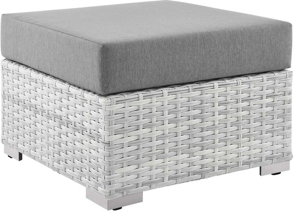 button bench Modway Furniture Sofa Sectionals Light Gray Gray