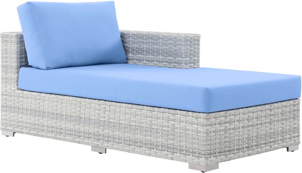 polywood folding table Modway Furniture Daybeds and Lounges Light Gray Light Blue