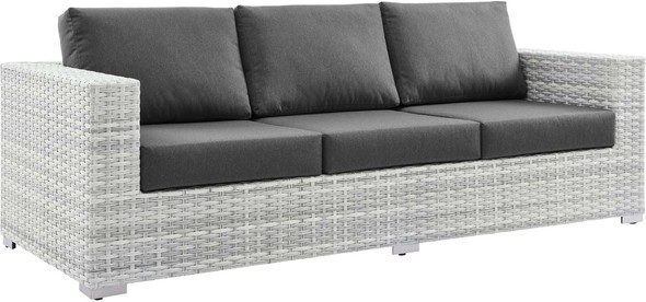 fabric sectional sofas Modway Furniture Sofa Sectionals Light Gray Charcoal