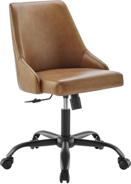 grey desk chair Modway Furniture Office Chairs Black Tan