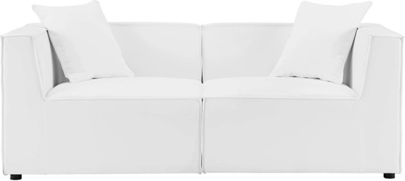 pull out couch mid century Modway Furniture Sofa Sectionals White