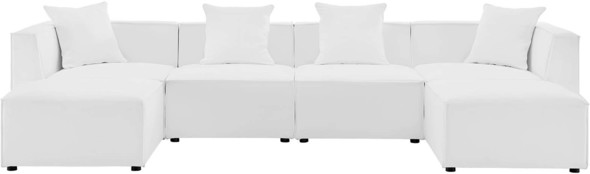 best white sectional Modway Furniture Sofa Sectionals White