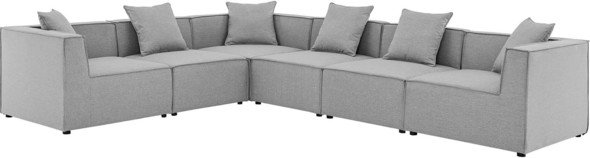 grey sectional sofa leather Modway Furniture Sofa Sectionals Gray