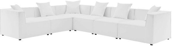 living spaces chaise sectional Modway Furniture Sofa Sectionals White