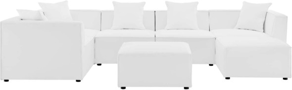huge leather sectional Modway Furniture Sofa Sectionals White