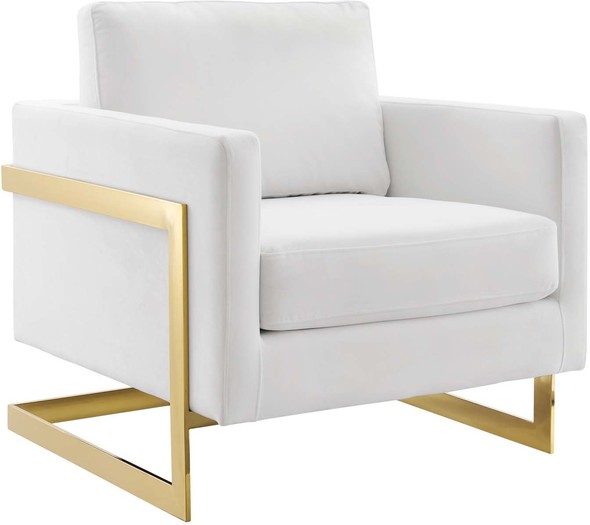 sectional with fold out bed Modway Furniture Lounge Chairs and Chaises Gold White
