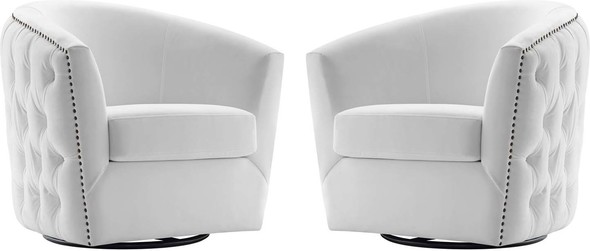 wing back living room chairs Modway Furniture Sofas and Armchairs White