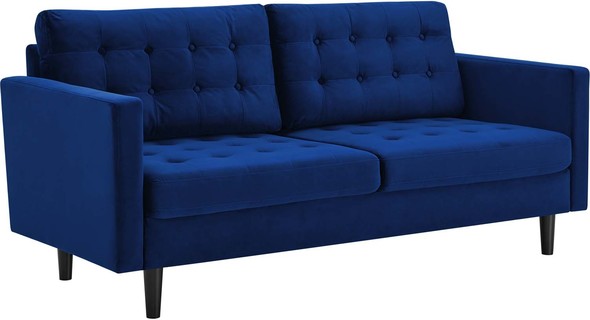 leather sectional for small spaces Modway Furniture Sofas and Armchairs Navy