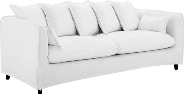 white sectional living room Modway Furniture Sofas and Armchairs White