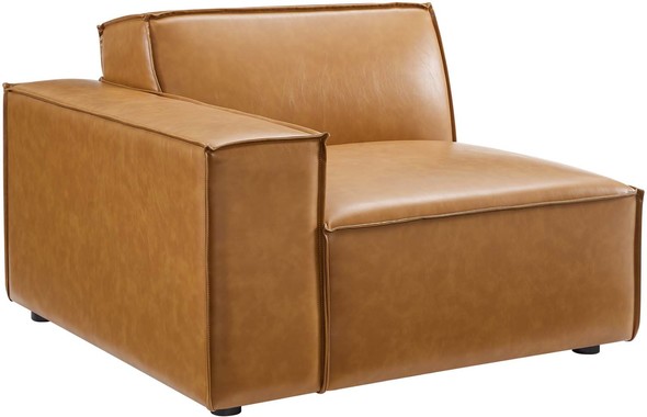 cream leather chaise Modway Furniture Sofas and Armchairs Tan