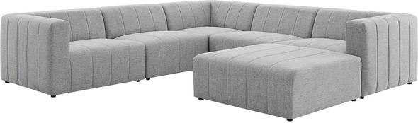 fold out sectional couch Modway Furniture Sofas and Armchairs Light Gray