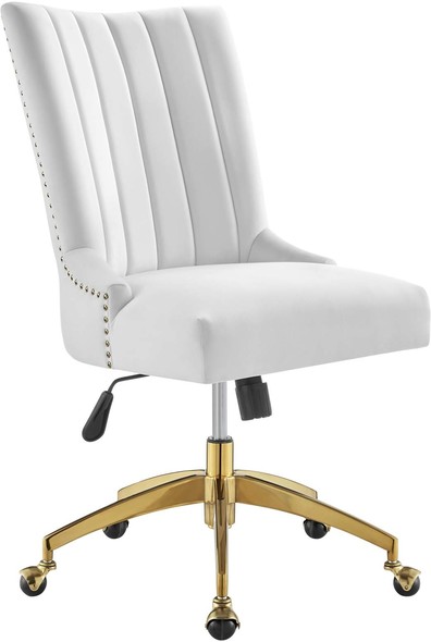 gaming chair replacement arms Modway Furniture Office Chairs Gold White