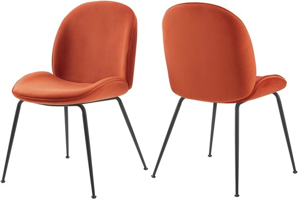 grey bench dining set Modway Furniture Dining Chairs Orange