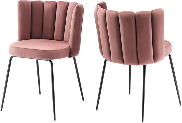 small dinette sets for 2 Modway Furniture Dining Chairs Black Dusty Rose
