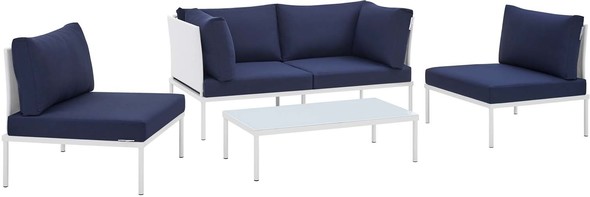cheap outdoor sofa set Modway Furniture Sofa Sectionals White Navy