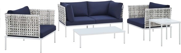 furniture set patio Modway Furniture Sofa Sectionals Taupe Navy
