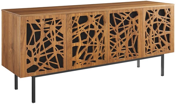 medium wood tv stand Modway Furniture Decor Walnut