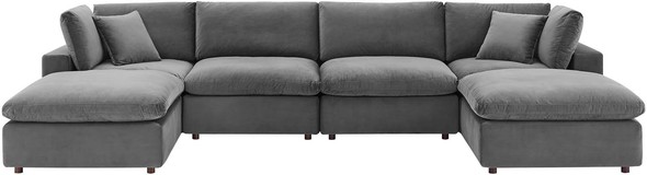 brown leather sectional ashley furniture Modway Furniture Sofas and Armchairs Gray