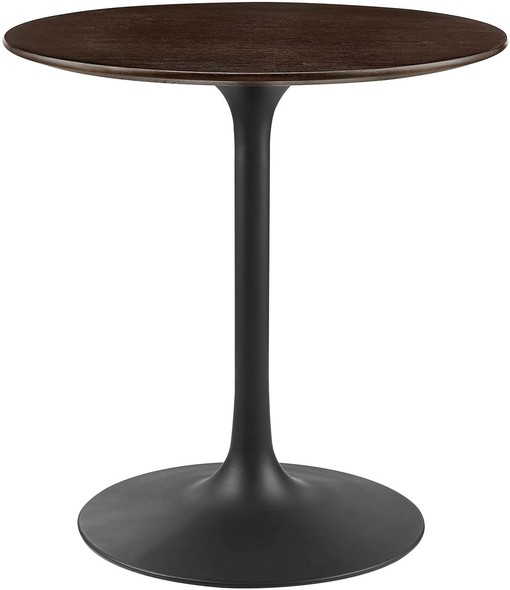 small round table with chairs Modway Furniture Bar and Dining Tables Black Cherry Walnut