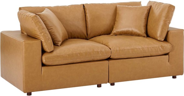 convertible sleeper sectional Modway Furniture Sofas and Armchairs Tan