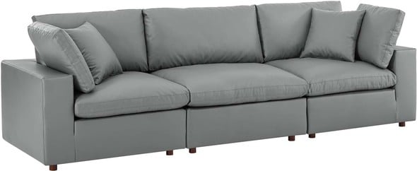 leather sectional sofa set Modway Furniture Sofas and Armchairs Gray