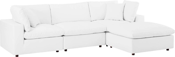 pink l couch Modway Furniture Sofas and Armchairs White