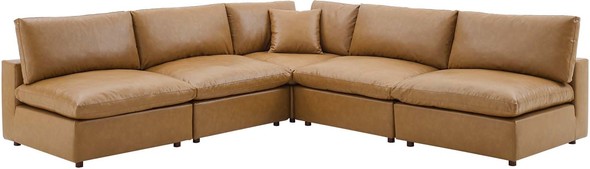 black and grey sectional Modway Furniture Sofas and Armchairs Tan