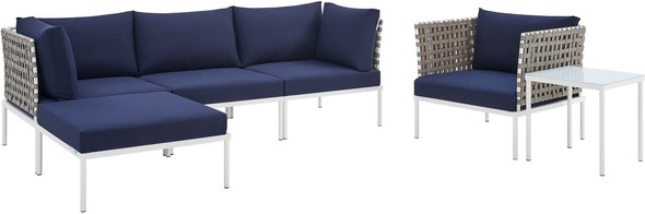 chaise for two Modway Furniture Sofa Sectionals Tan Navy
