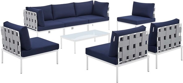 sofa grey modern Modway Furniture Sofa Sectionals Gray Navy
