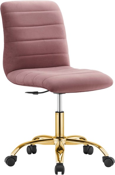 chair with high arms Modway Furniture Gold Dusty Rose