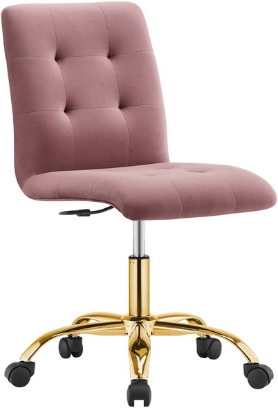 chair base with wheels Modway Furniture Gold Dusty Rose