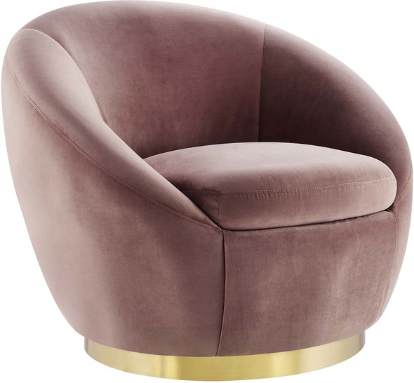 brown leather accent chair modern Modway Furniture Sofas and Armchairs Gold Dusty Rose