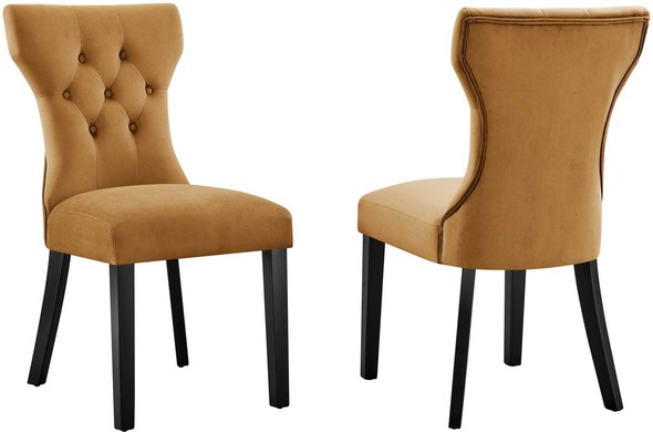 beige velvet dining chairs Modway Furniture Dining Chairs Cognac