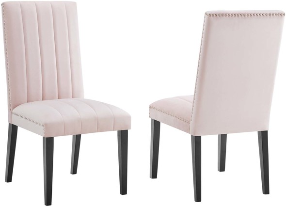 mid century modern dinette set Modway Furniture Dining Chairs Pink